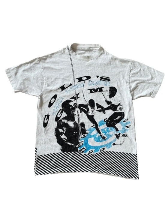 Golds Gym Other - 80/90s golds gym “global fitness machine” shirt AOP